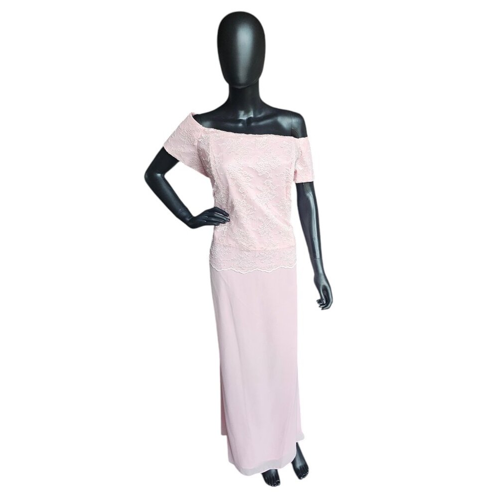 Pink Lace Bodice Off Shoulder - Chadwicks